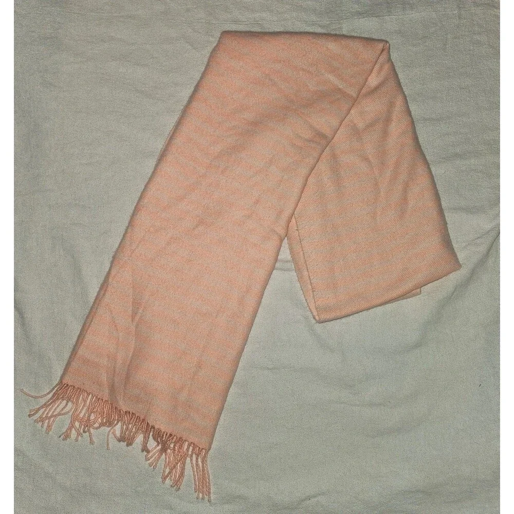 GAP Pink Striped Blanket Scarf Tassles Valentine Preppy Cute Y2k Soft 80